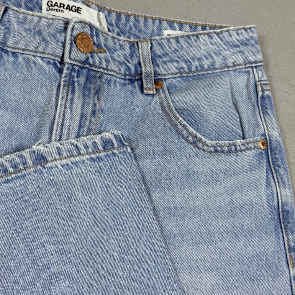 Garage Denim Light Wash High Waisted Straight Leg Jeans Womens Size 5